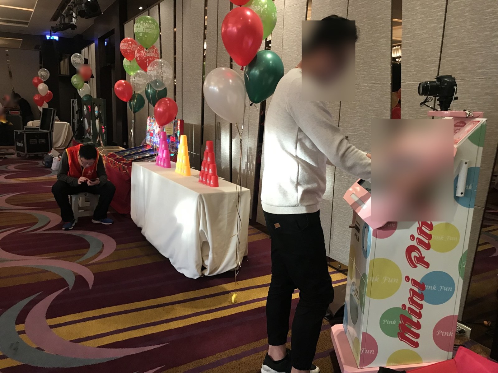 自助拍貼機與氣球佈置